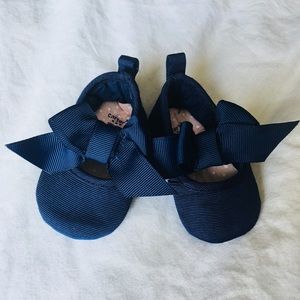 Carter’s Newborn Baby Girl Navy Blue Crib Shoes